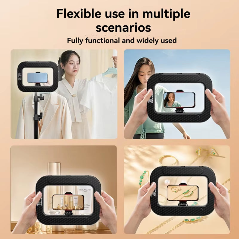 GlowPro Handheld LED Ring Light – Rechargeable Portable Fill Light for Perfect Selfies, Live Broadcasts & Photography